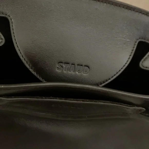 STAUD Dark Espresso MAUDE Leather Shoulder Bag - Picture 3 of 7